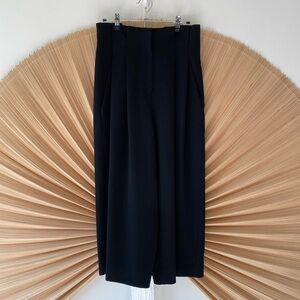 COS Wide Leg Black Pants Crepe Fold
